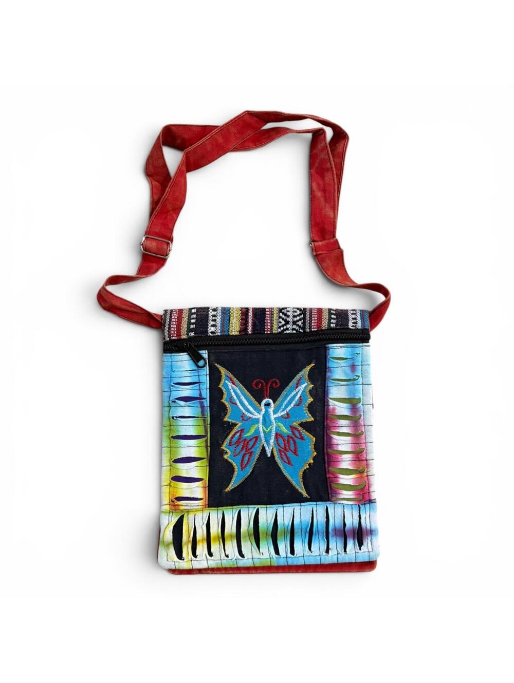 Like International Handmade Nepal Butterfly Crossbody Bag